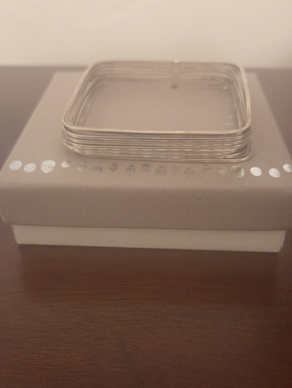 Silver Square Bangle Set - 7